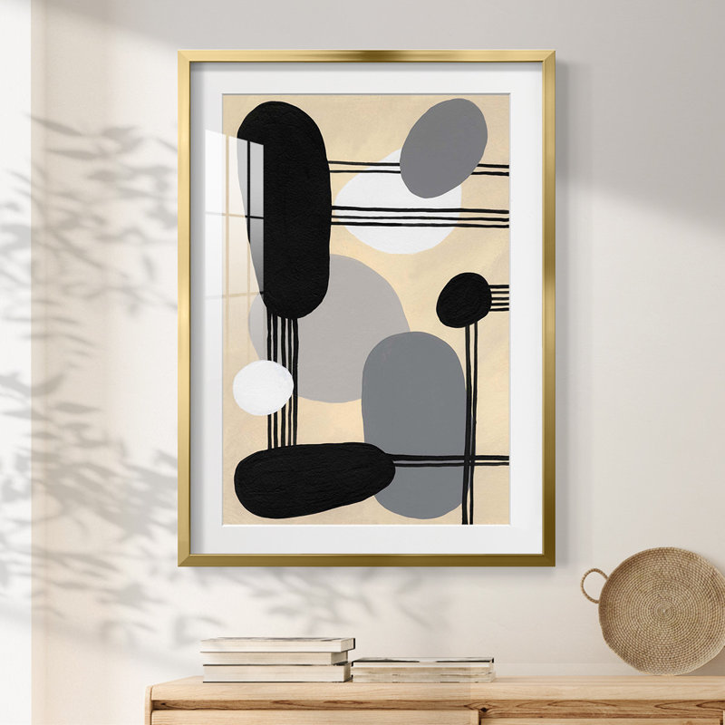 «Interconnected Shapes I», impression encadrée