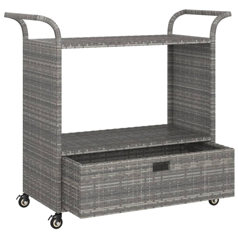 Serving Cart, Grey, Grey