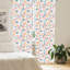 Panneau coulissant floral semi-diaphane avec passe-tringle-45986936