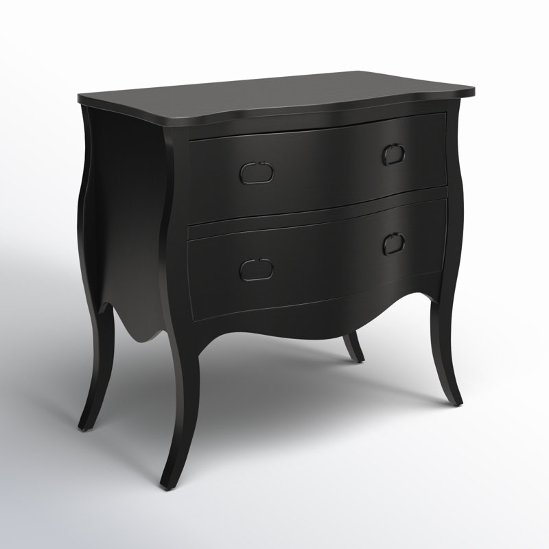 Easterbrook 2 Drawer Accent Chest, Black