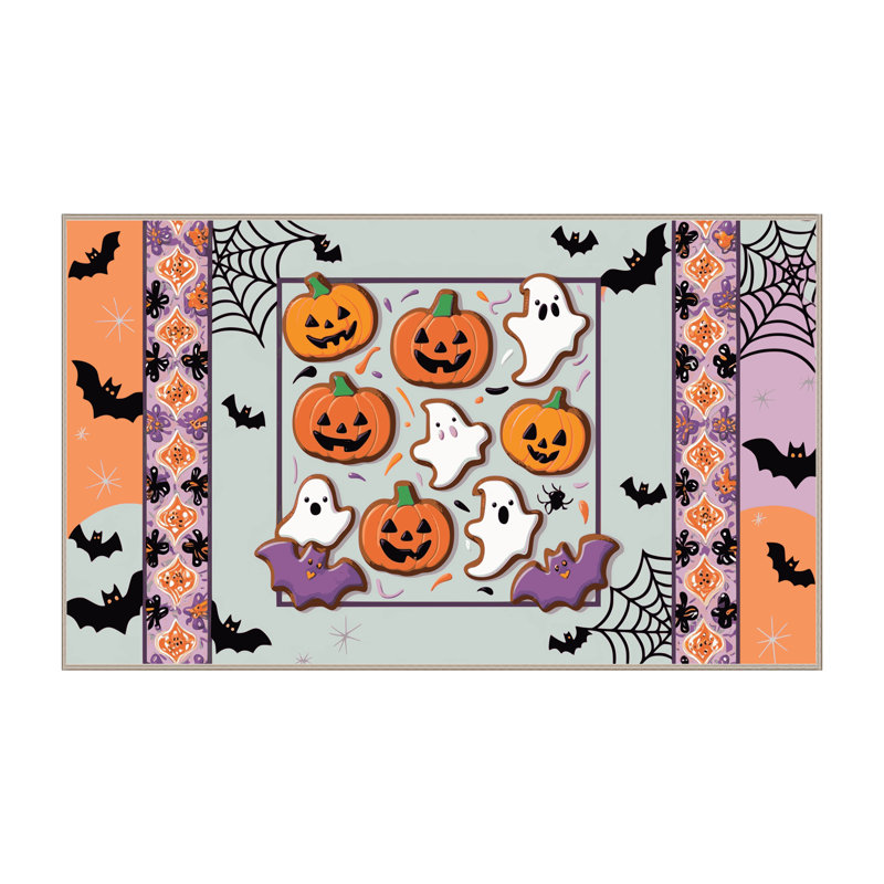 Tapis de Noël lavable The Holiday Aisle®, Rectangulaire 7 pi x 10 pi