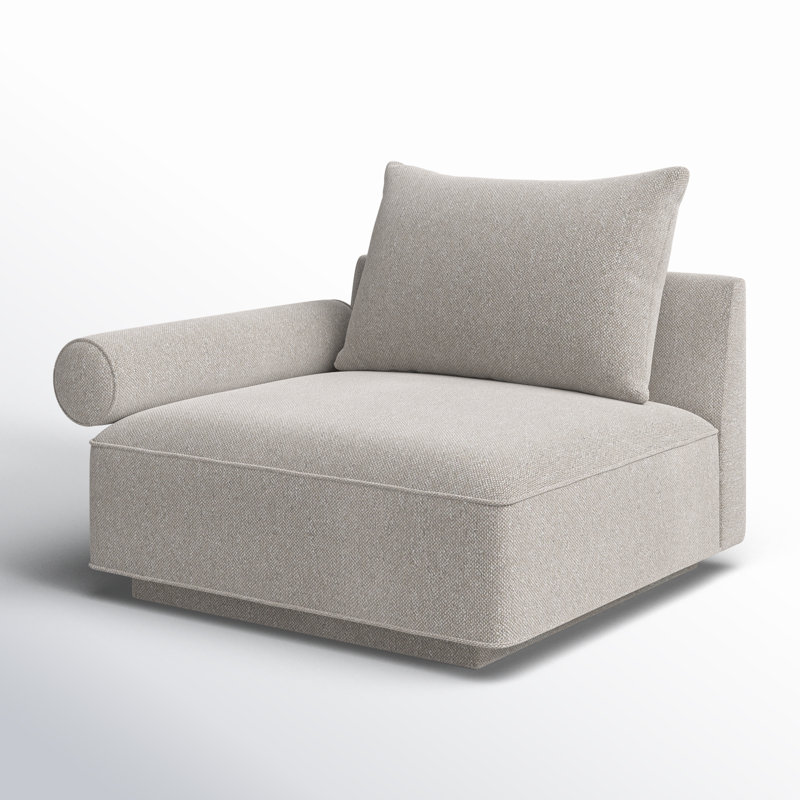 ROSELLO SLIPPER CHAIR, Novax White Boucle, 30" H x 41.25" W x 37.75" D, Yes