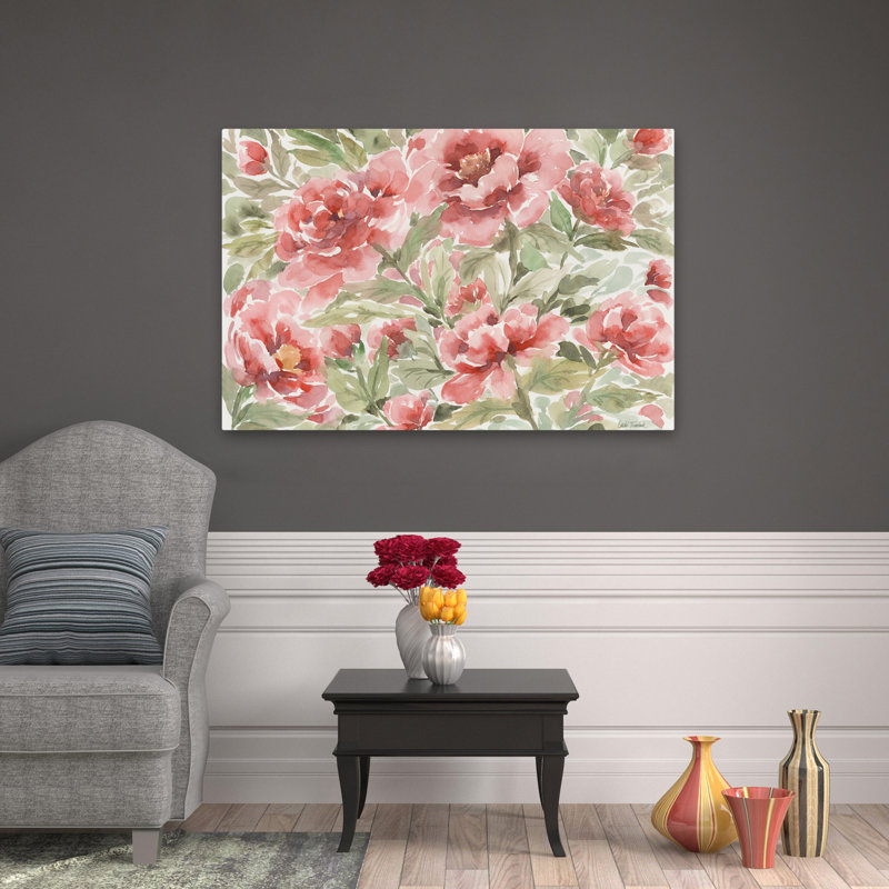 Fleurs florales - Pivoine, H 32 po x l 48 po