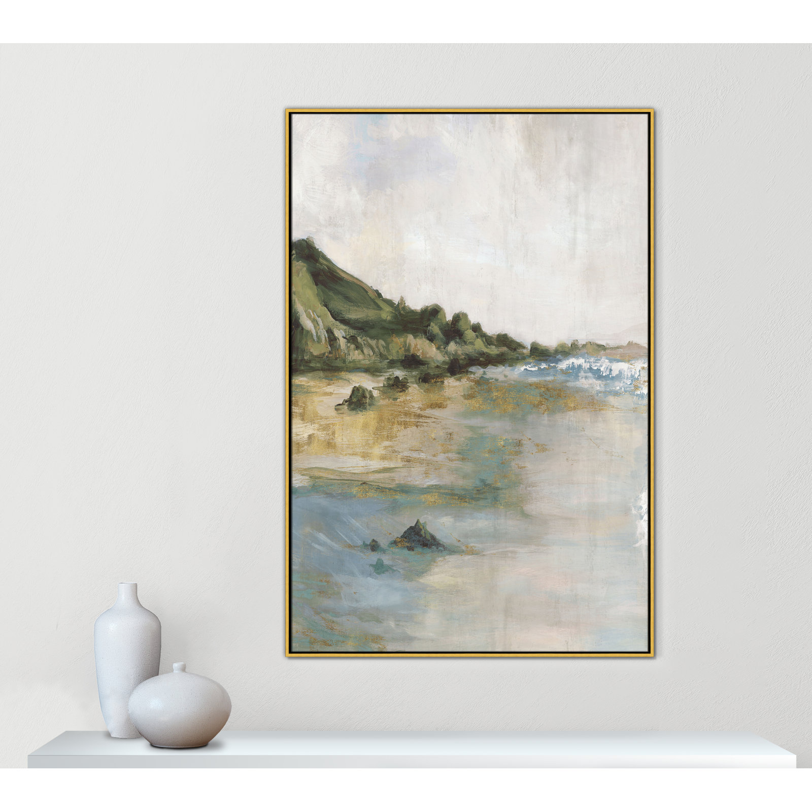 Cordoba "Tide's Edge" Print, 61.5" H x 41.5" W, Gold