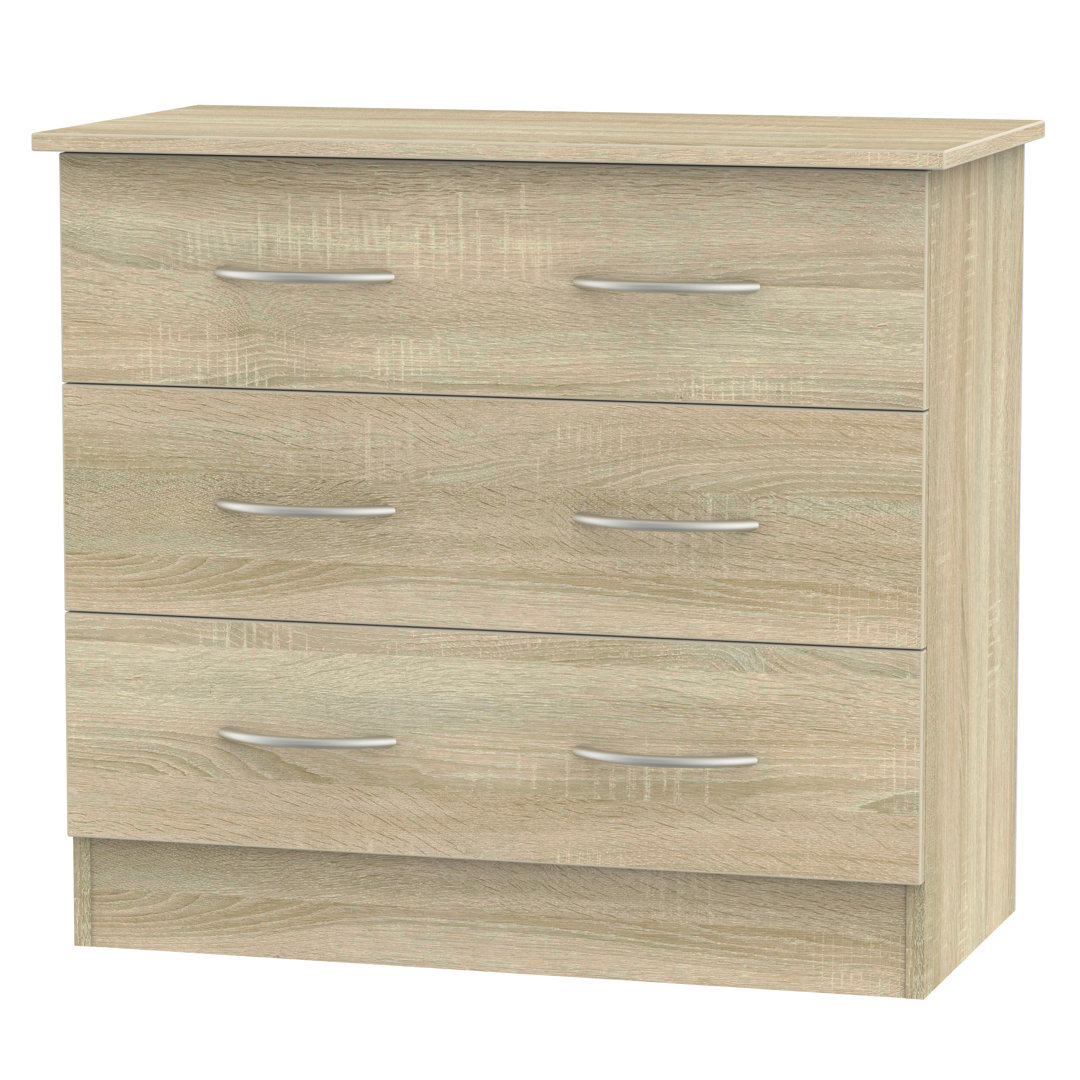 Crete 76.5cm W 3 - Drawer Chest of Drawers