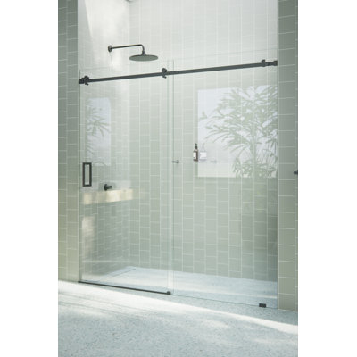 Astro 68 - 72 in. x 78 in. Fully Frameless Glass Sliding Shower Door