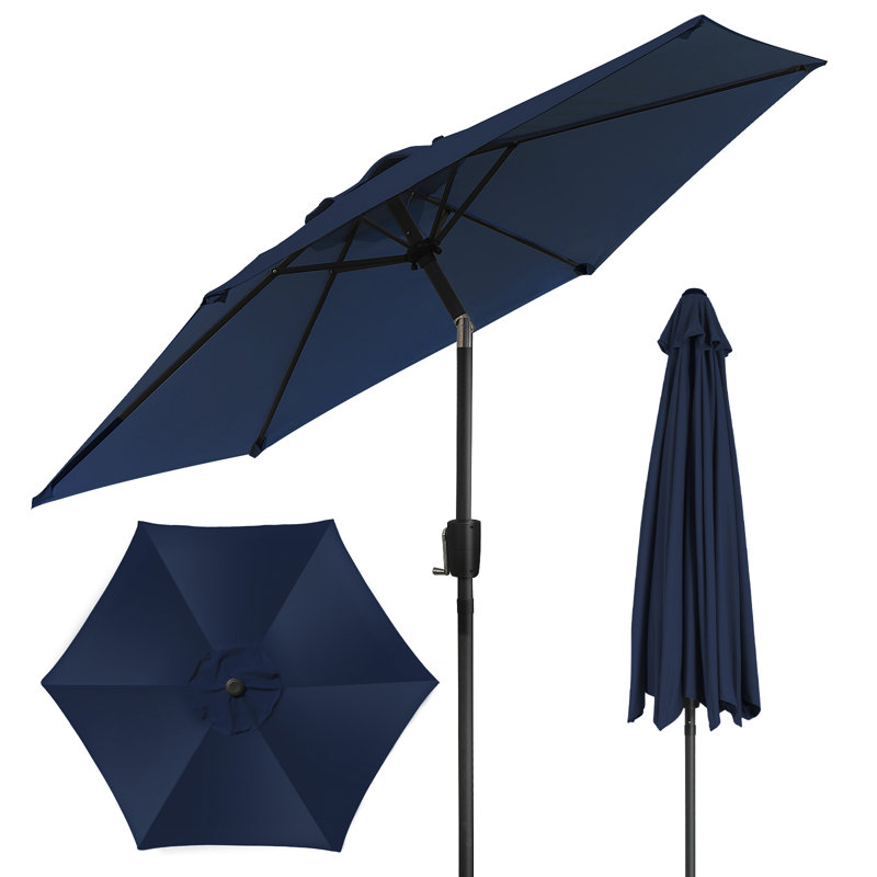 Cemil 225cm Market Parasol, Blue