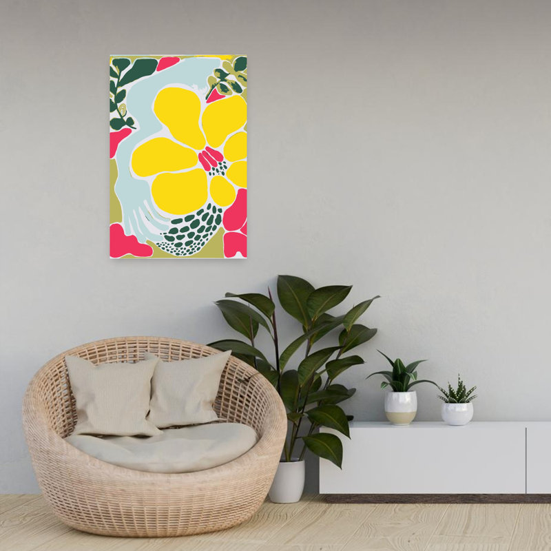 Art contemporain, art tropical moderne audacieux, H 24 po x l 16 po