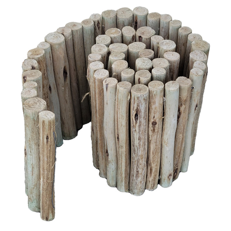 Bordure de jardin en bois d'eucalyptus, H 12 po x l 72 po