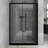 48 In. W X 72 In. H Sliding Framed Shower Door In Matte Black Finish With Clear Tempered Glass