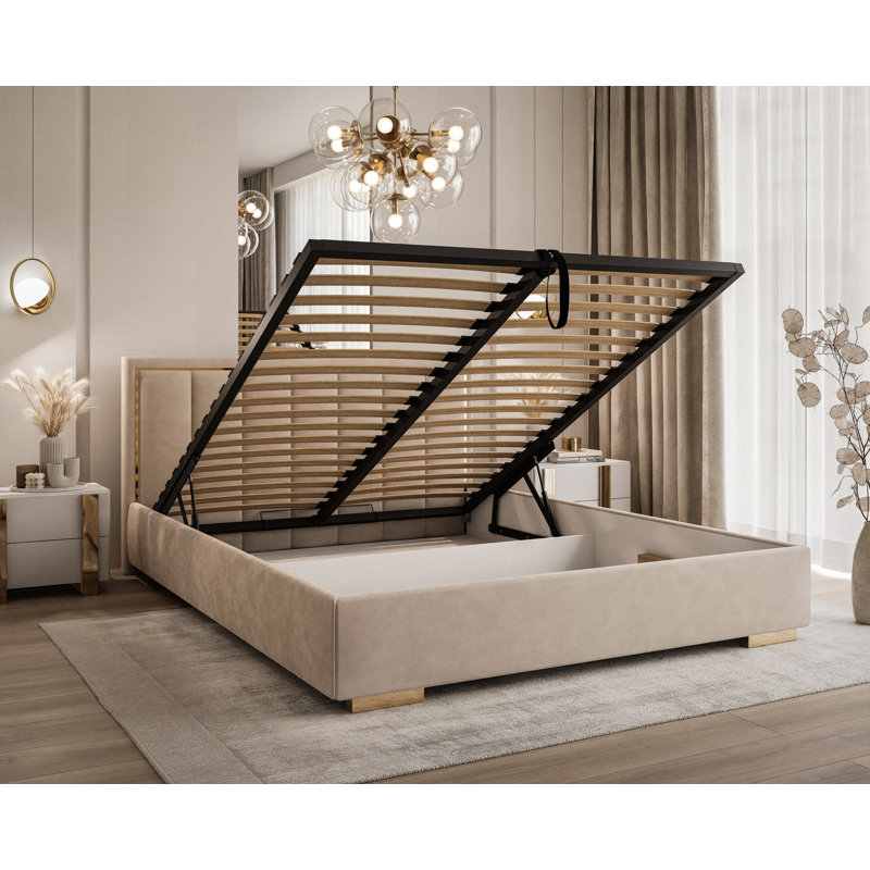 Upholstered Bed, Kingsize (5'), Sand Beige