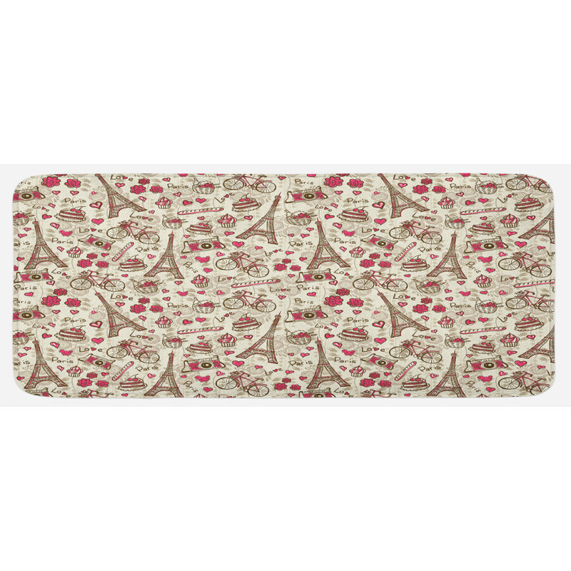 Tapis de cuisine romantique