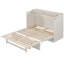 Lit blanc brossé avec tiroirs et connexions généreux. Maximisez l'efficacité de l'espace. Capacité de poids de 450 lb Devant de bande à la mode. Rangement pratique. Chargement pratique. Matelas-579439515-579439516