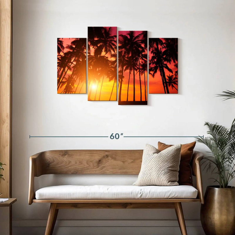 Harnek Palm Trees At Sundown, 27'' H x 43'' W