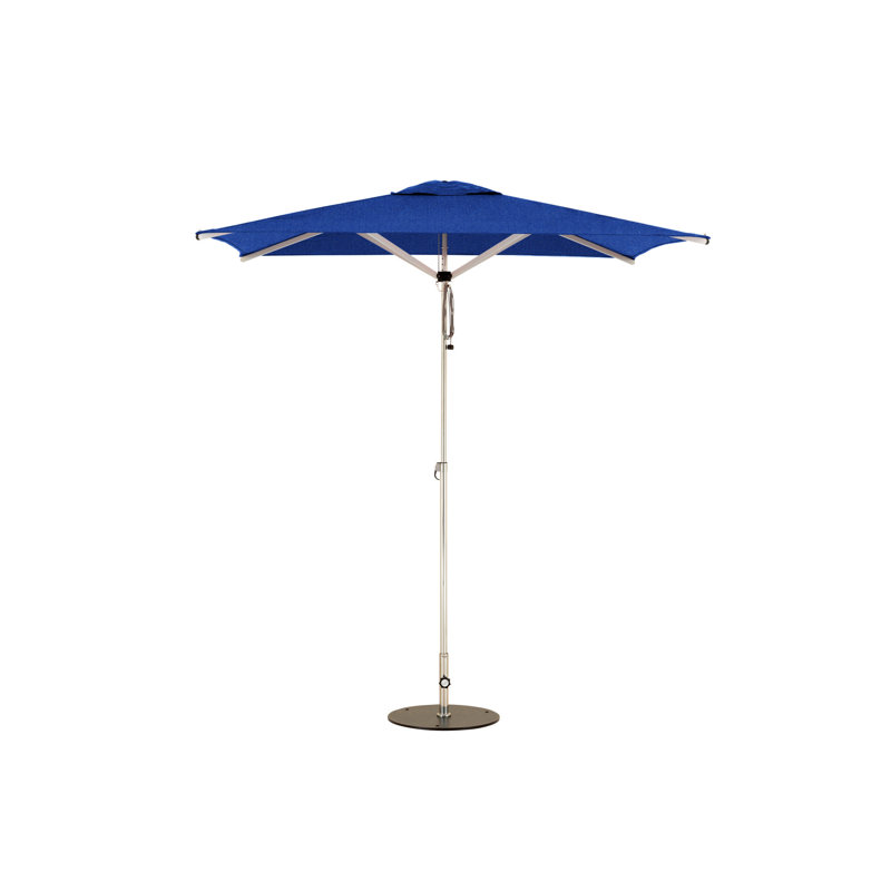 Swift 6.6' Square Umbrella, Square Metal Base with Wheels, Pacific Blue