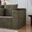 Canapé modulaire profond en velours côtelé avec porte-gobelets, aucun assemblage requis-1434005403