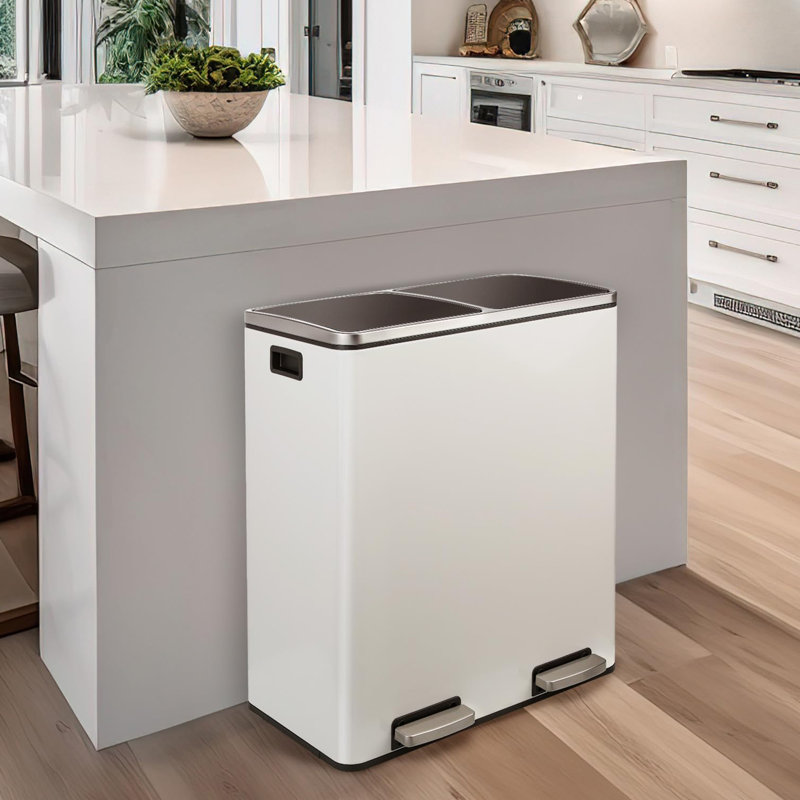 Step On Kitchen Trash Can - 60L, White