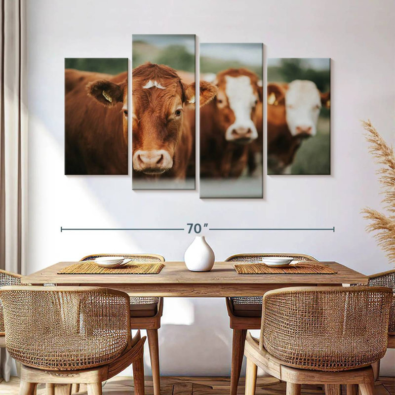 Brampt Brown Cattle, 42'' H x 68'' W