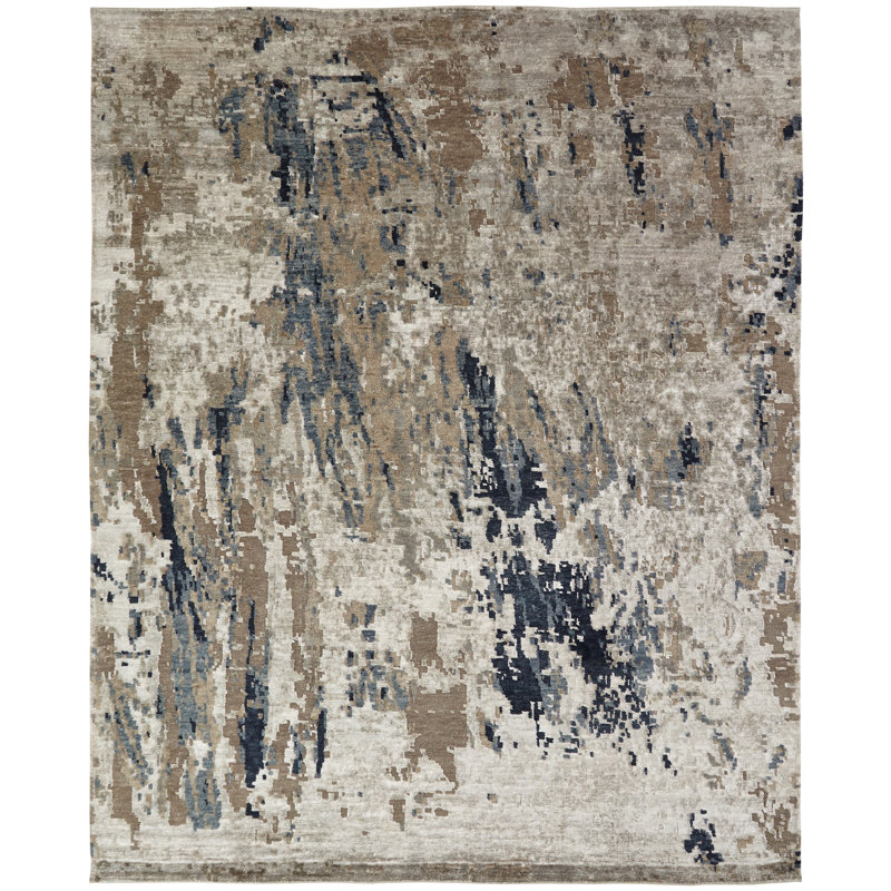 Harton Hand Knotted Area Rug, Round 8'