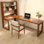 Bureau rectangulaire en bois massif brun noisette-108954488-108954484