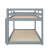 Wood Twin Over Twin Low Bunk Bed With Ladder-1014742010