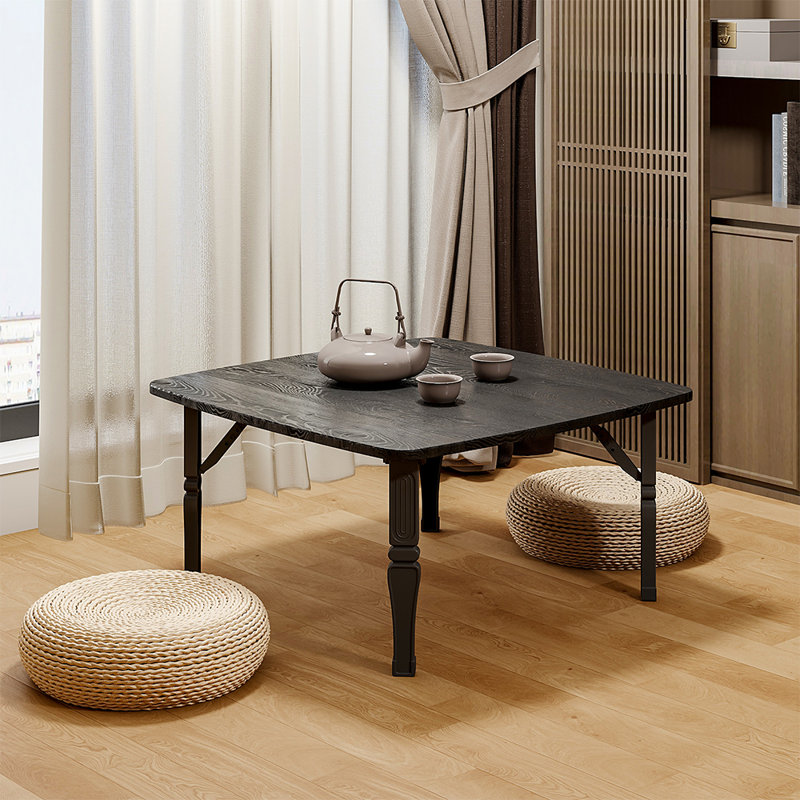 Biehle Four Leg Coffee Table, 35cm H x 70cm W x 70cm D, Black