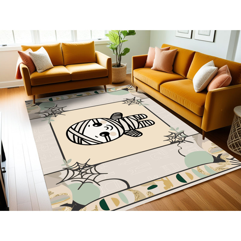 Tapis de Noël lavable The Holiday Aisle®, Rectangulaire 2 pi x 3 pi