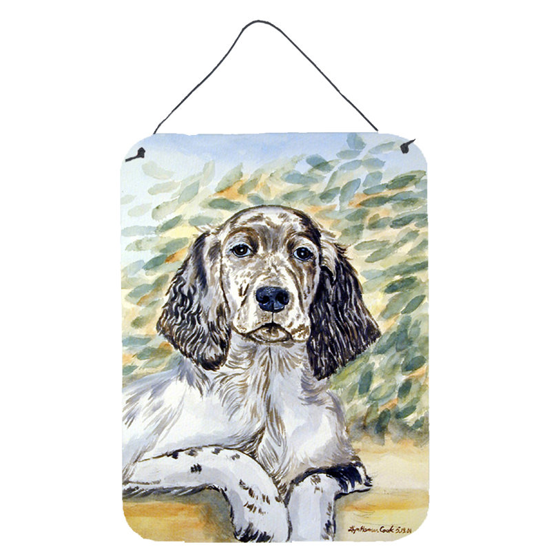 « english setter » par lyn cook, reproduction de peinture sur plaque