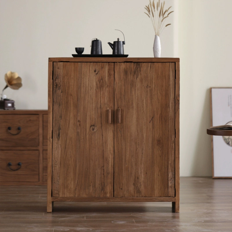 Modern Burlywood Solid Wood Sideboard