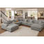 Canapé modulaire surdimensionné en chenille surdimensionné avec deux grands repose-pieds-1051565674