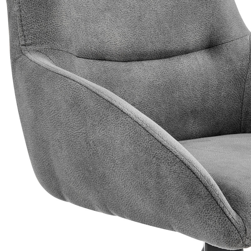 Tabouret de bar ou de bar en métal noir mat Davud, Tabouret de comptoir (siège d'une hauteur de 26 p