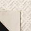 Tapis en laine et coton ivoire à motif géométrique tissé à la main Vermont-1166365664