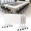 Ensemble de 1 table de conférence pliante, tables de formation pliables avec plateau rabattable pour bureau, salle de réunion, salle de classe, table mobile avec roues verrouillables, 59,06 po x 23,62 po x 29,53 po