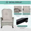 Chaise berçante d'extérieur en osier avec coussins