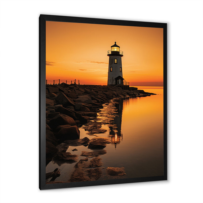 Port maritime «Solace I» sur toile, Cadre photo noir, H 20 po x l 12 po x P 1 po