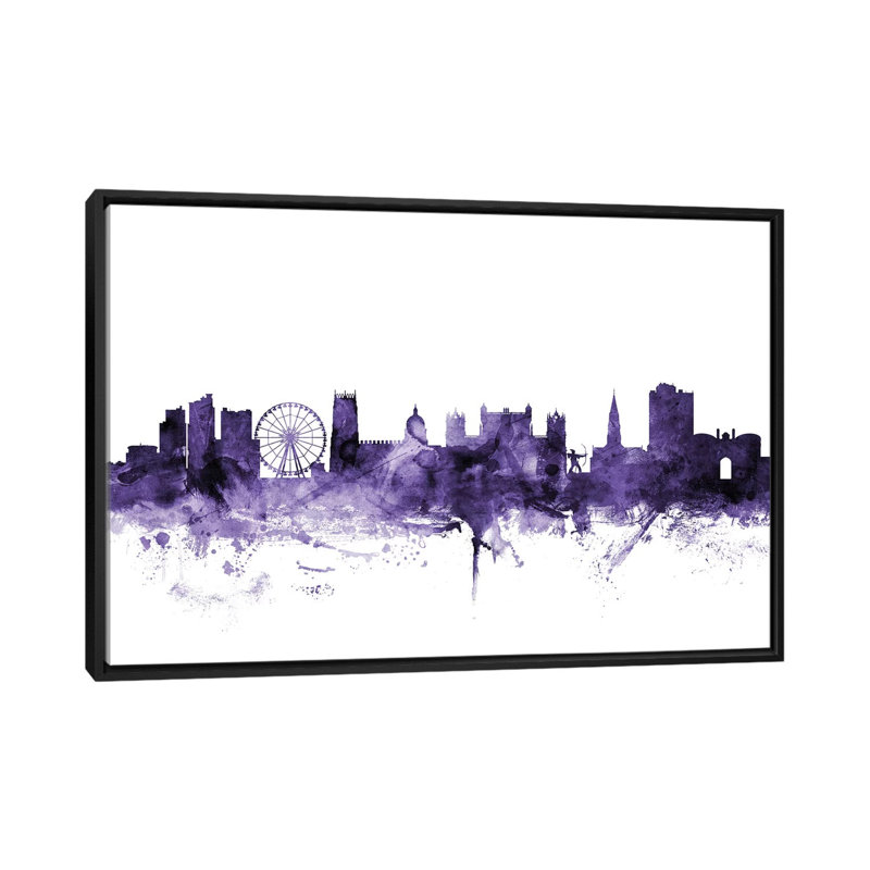 « nottingham, england horizon » par michael tompsett, impression sur toile tendue, H 18 po x l 26 po x P 1,5 po, Pas de tapis