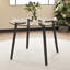 Table ronde moderne en verre trempé transparent de style simple