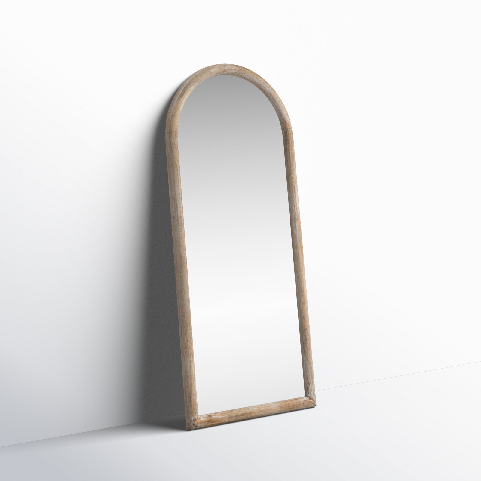 Solid Wood Arch Floor Mirror
