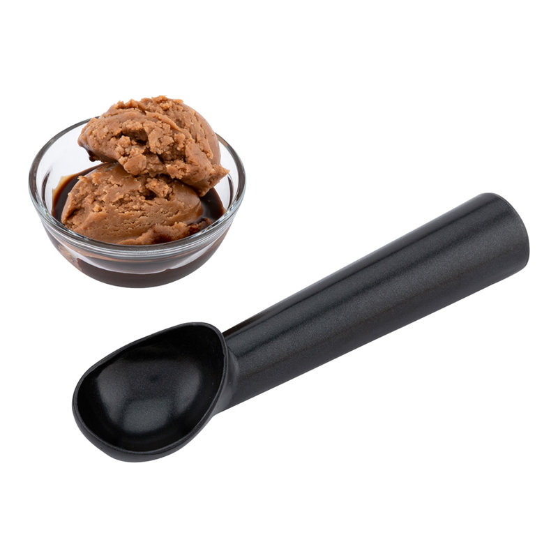 Cuillère à crème glacée en aluminium pour restaurant, Noir