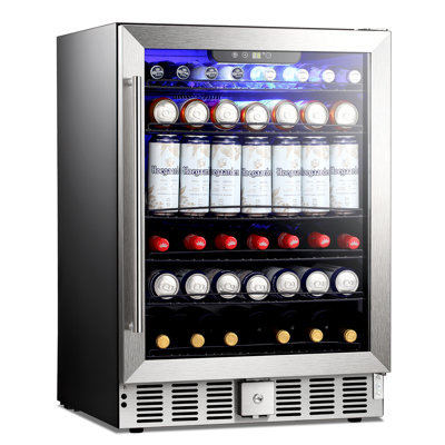 24 Inch 5.1 Cu. Ft.wine Cooler, With Safety Lock, With Embeddable Design And Handle on Fridge.com
