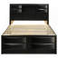 Grand lit de rangement noir Jazz