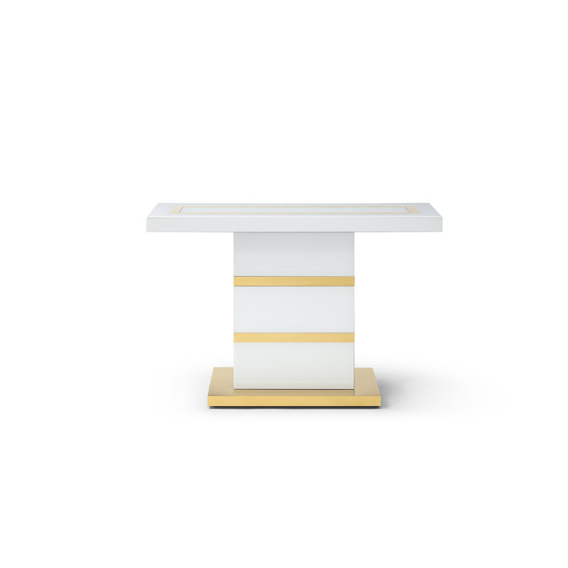 Araceli 47'' Glass Top Console Table