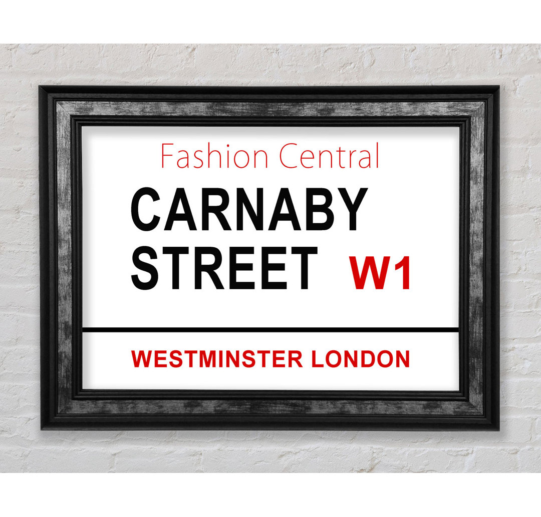 Carnaby Street Signs - Einzelne Bilderrahmen Kunstdrucke