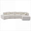 Canapés modulaires | Canapé modulaire moderne en L de 140 po à 4 places pour salon | Blanc neige | Blanc | Polyester-712235544