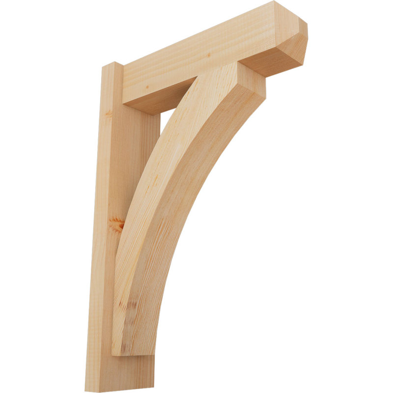 Persienne en bois rustique Thorton Craftsman, Sapin Douglas de 5 1/2 po (lisse),  P 18 po x H 26 po 
