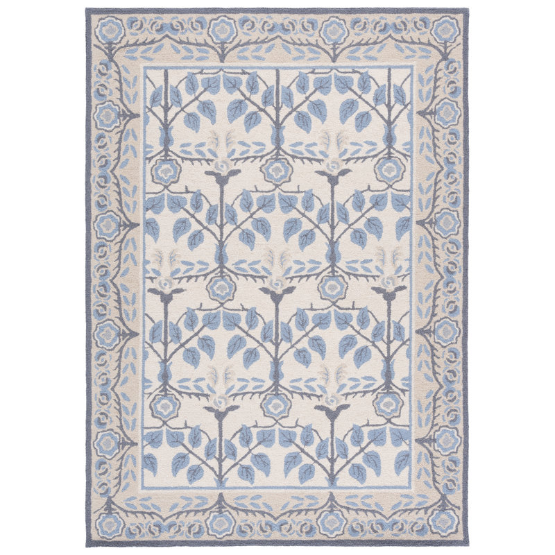 Tapis d'extérieur en laine touffeté à la main et en coton Martha Stewart, Rectangle 4pi x 6 pi