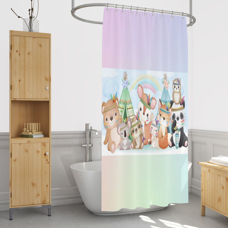 Rideau de douche simple, H 70 po x l 72 po