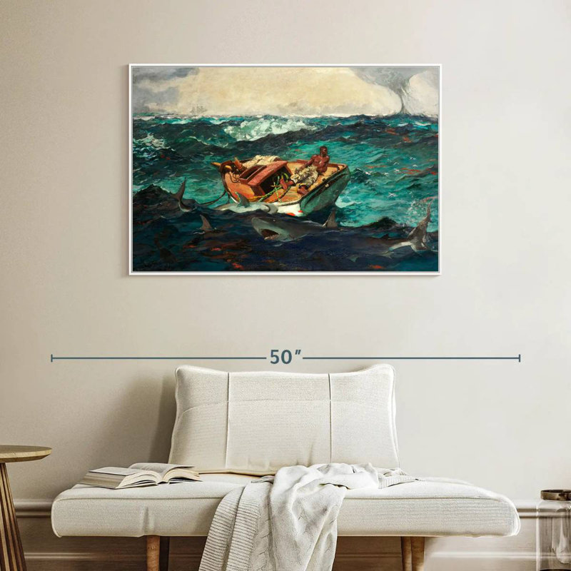 Le Gulf Stream 1899, Cadre flottant blanc, 40 po x 27 po