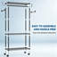 75cm Rolling Clothing Rack-1493445729
