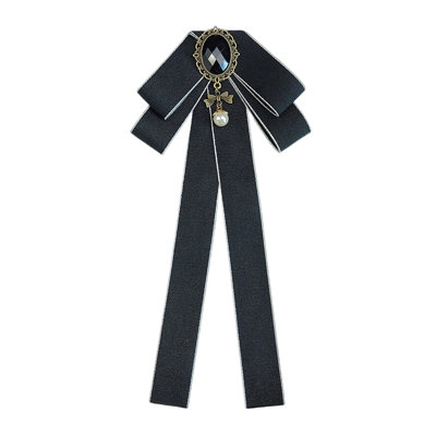 Womens Bow With Long Ribbon Solid Color Adjustable Neck Elegant Bowknot Accessory For WeddingParty OfficeDaily Wear